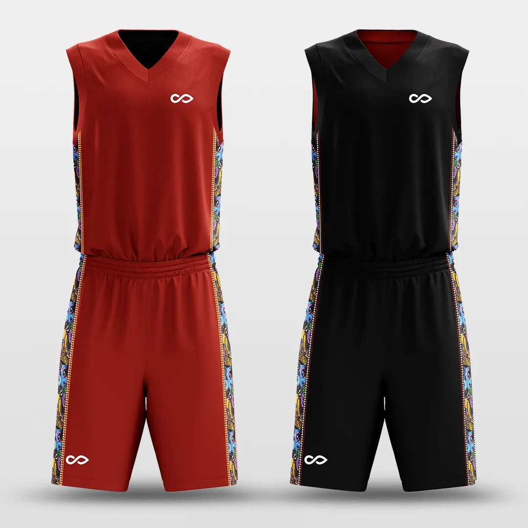 Secret - Customized Reversible Sublimated Basketball Set