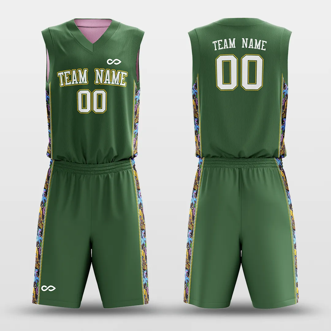 Secret - Customized Reversible Sublimated Basketball Set