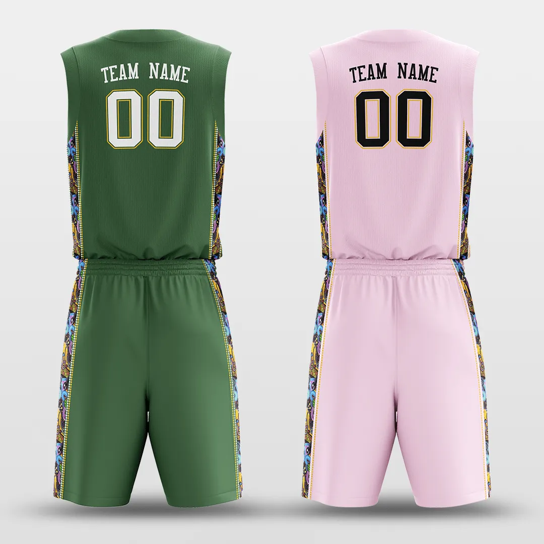 Secret - Customized Reversible Sublimated Basketball Set