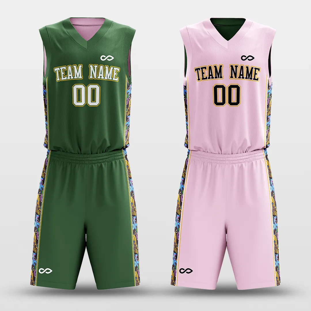 Secret - Customized Reversible Sublimated Basketball Set