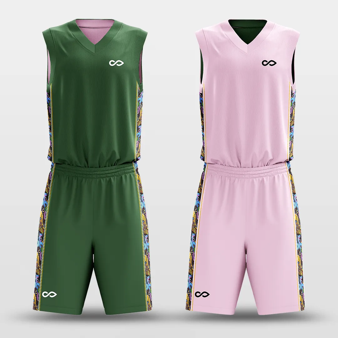 Secret - Customized Reversible Sublimated Basketball Set