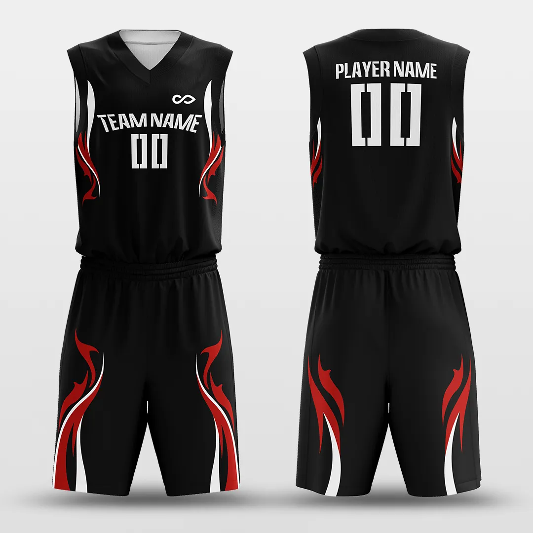 Shadowflame - Customized Kid's Reversible Sublimated Basketball Set