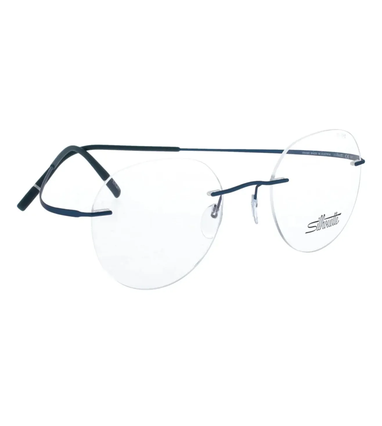 Silhouette Unisex Blue Round Optical Frame