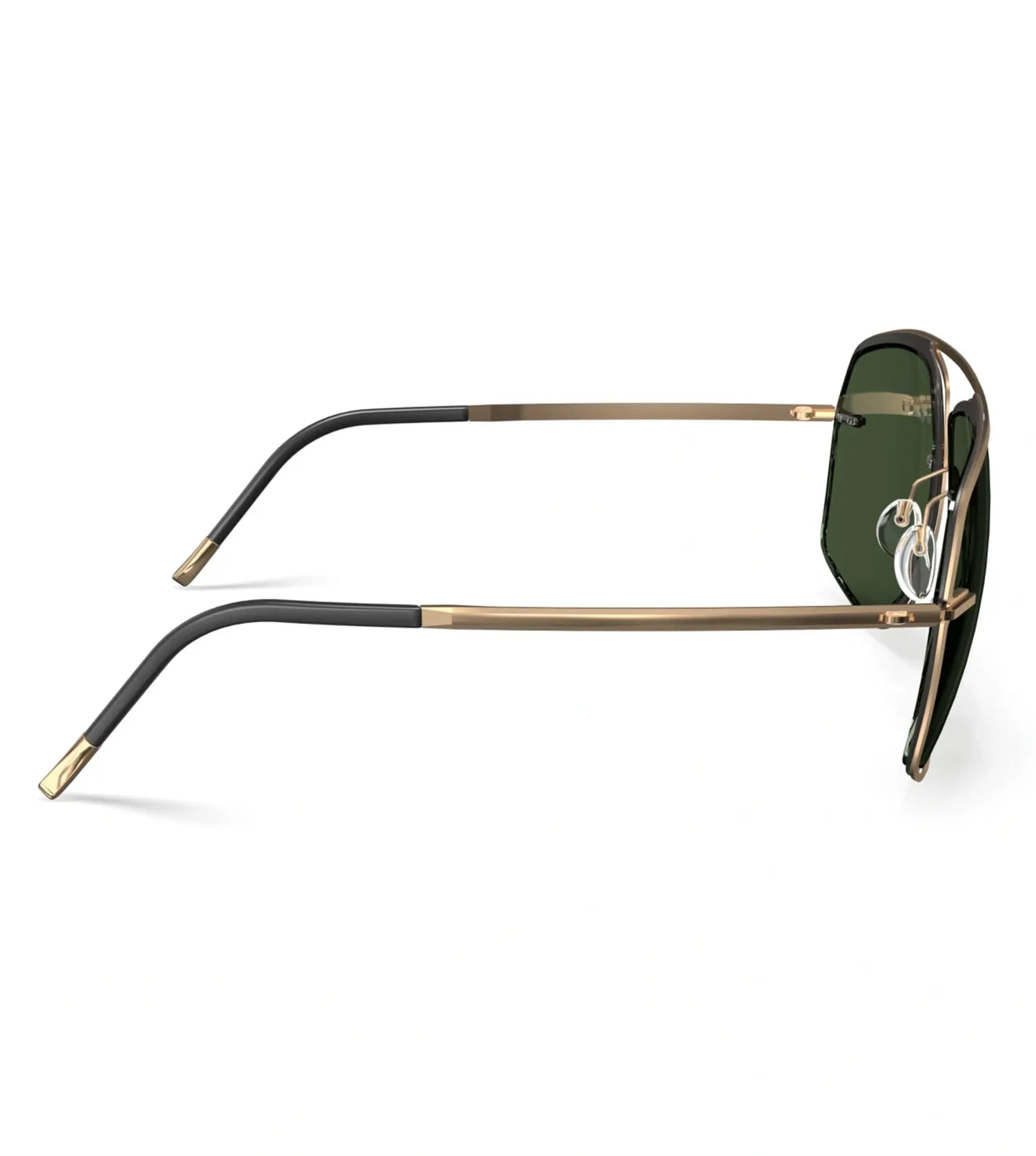 Silhouette Unisex Polarized Green Square Sunglass