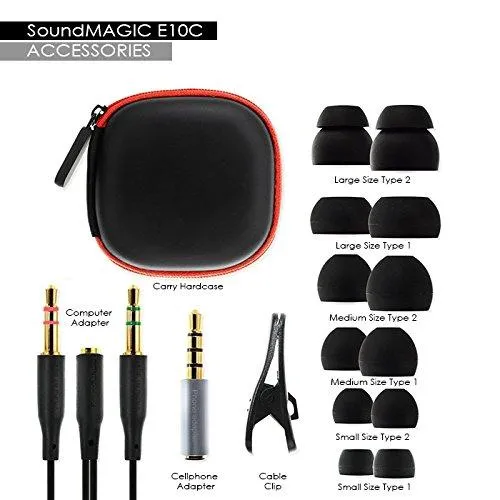 SoundMAGIC E10C Noise Isolating Earphones with Mic