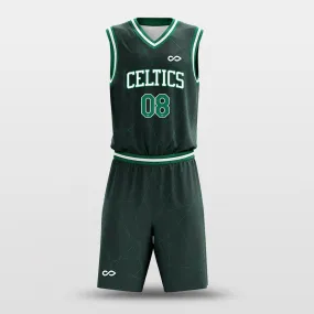 Spider - Custom Sublimated Basketball Uniform Set Dark Green