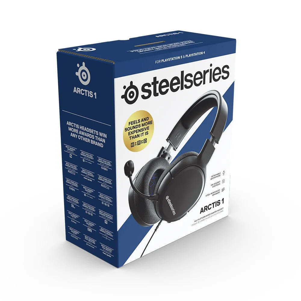 SteelSeries Arctis 1 For Playstation 5 Gaming Headset 3.5mm Audio Jack Stereo Headphone Detachable ClearCast Mic 61425