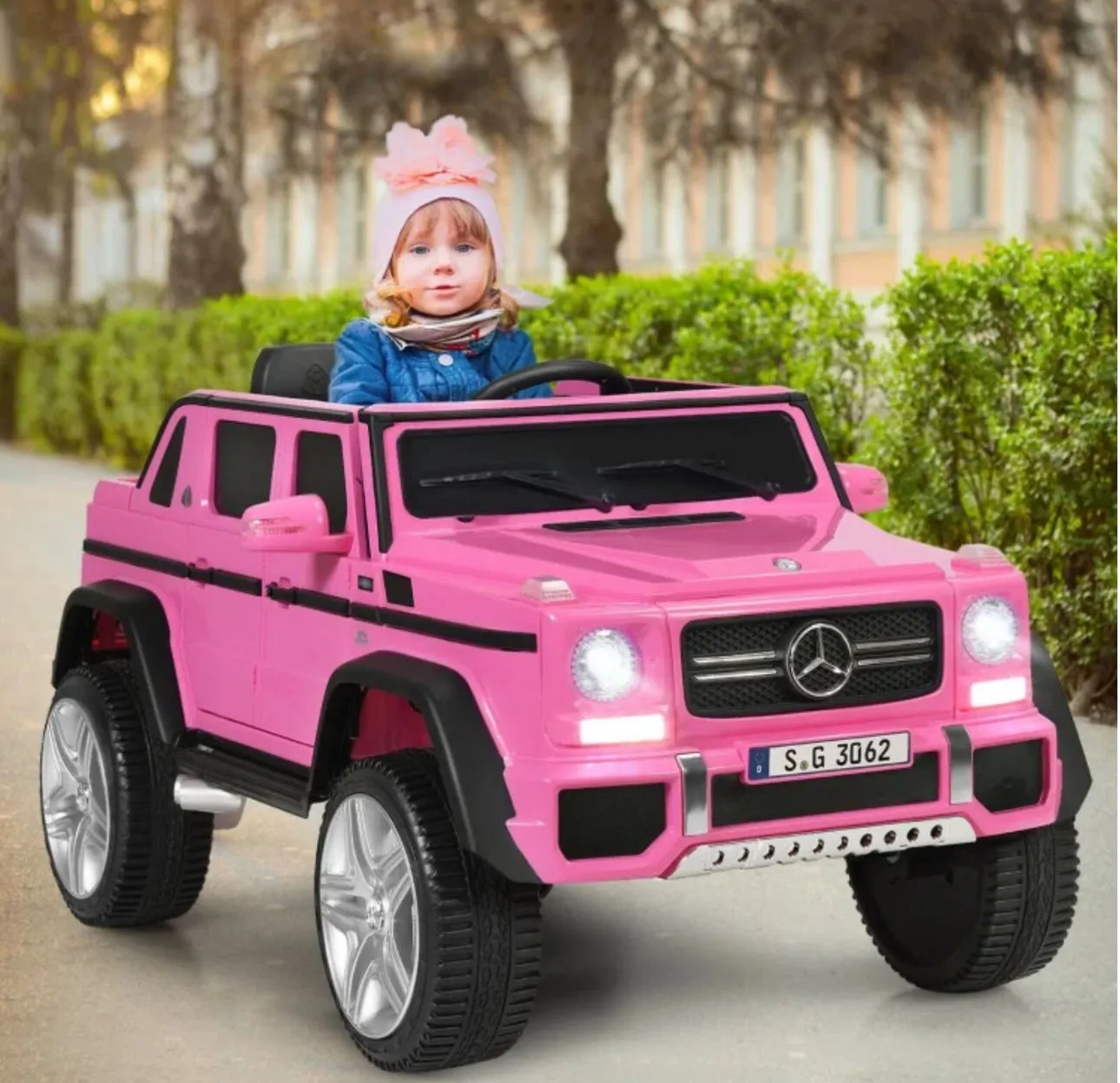 Super Cool 12V Kids Licensed Upgraded 1 Seater Ride On Car Mercedes-Benz Maybach Style | LED Lights | Seatbelt | 4 Wheel Shock Absorber | Ages 3-8 | Remote