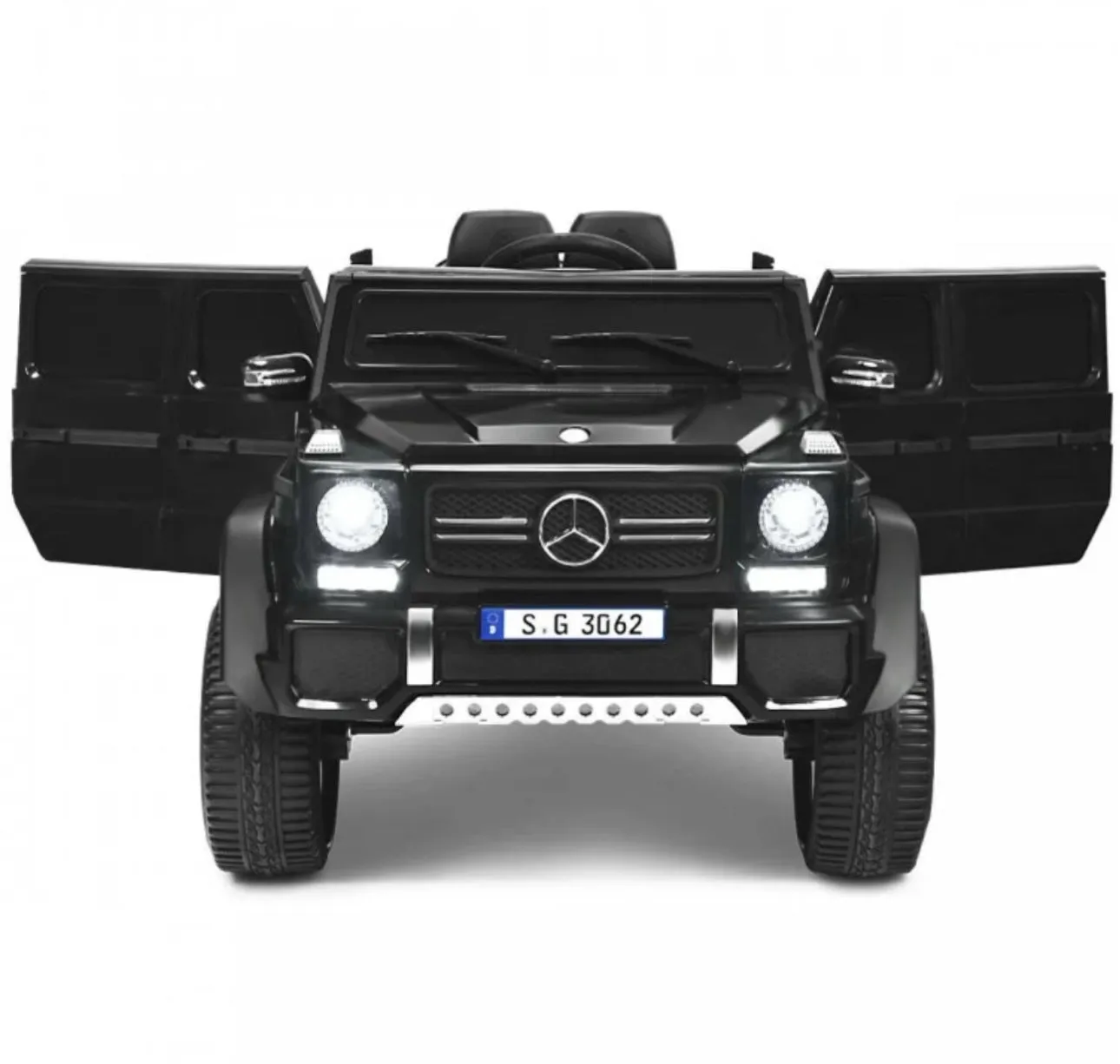 Super Cool 12V Kids Licensed Upgraded 1 Seater Ride On Car Mercedes-Benz Maybach Style | LED Lights | Seatbelt | 4 Wheel Shock Absorber | Ages 3-8 | Remote