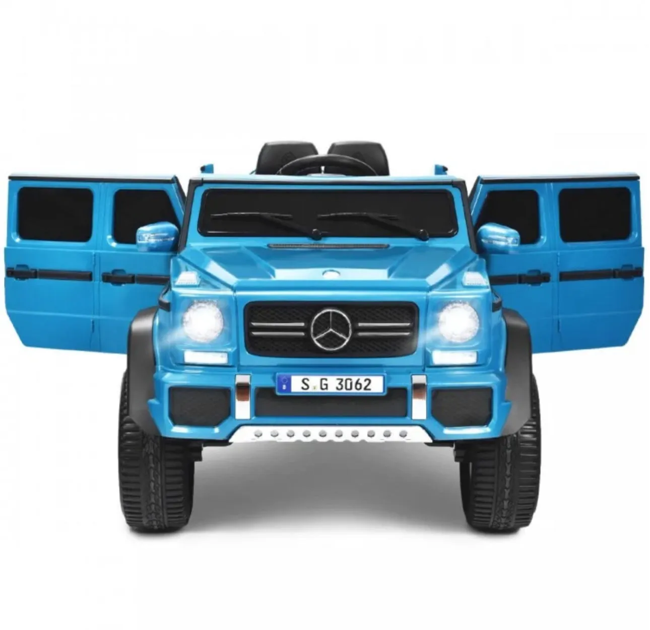 Super Cool 12V Kids Licensed Upgraded 1 Seater Ride On Car Mercedes-Benz Maybach Style | LED Lights | Seatbelt | 4 Wheel Shock Absorber | Ages 3-8 | Remote