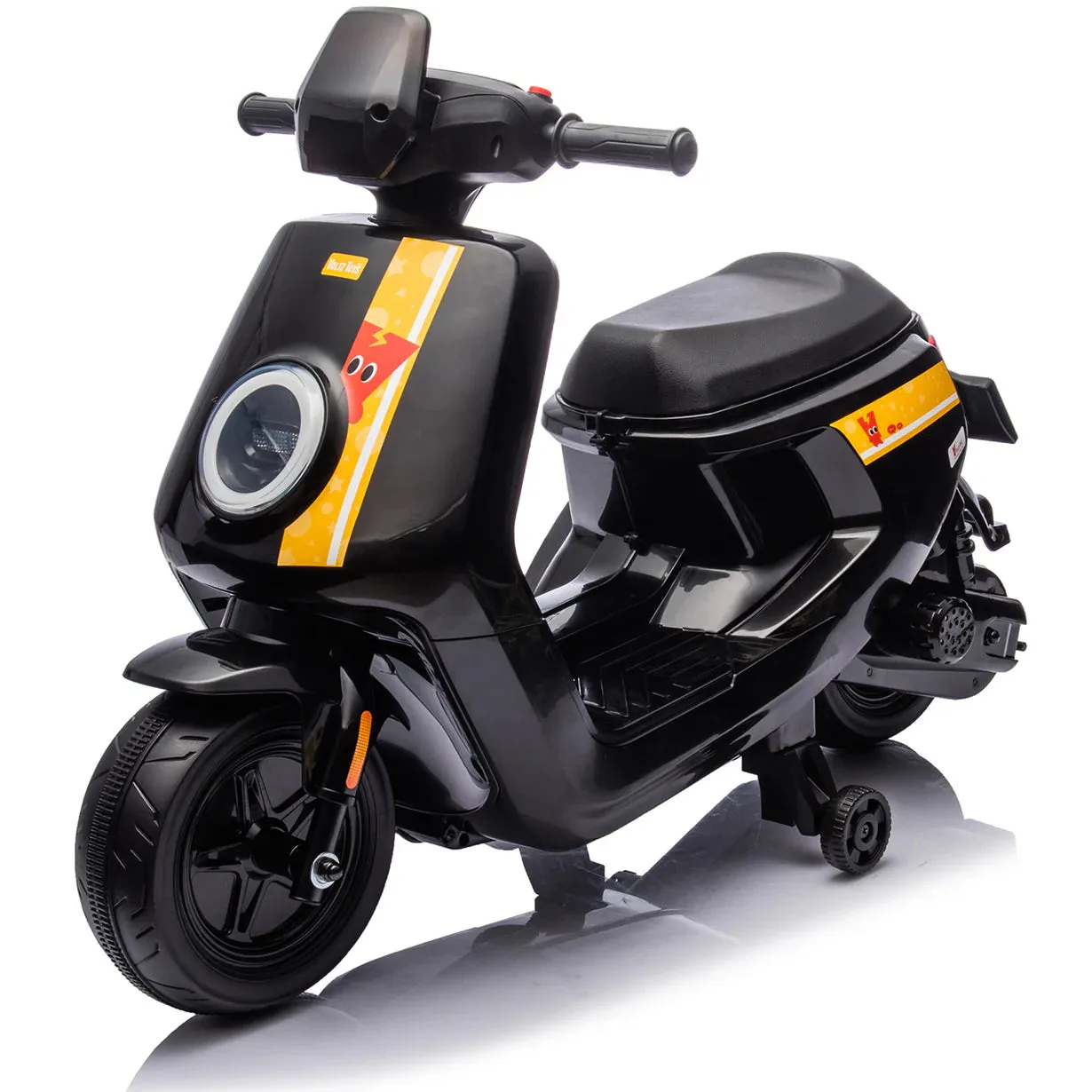 Super Cool 2025 Kids Electric Vespa Style Scooter Car, Upgraded 12V | 1 Seater Motorcycle | MP3 | Ages 2-8