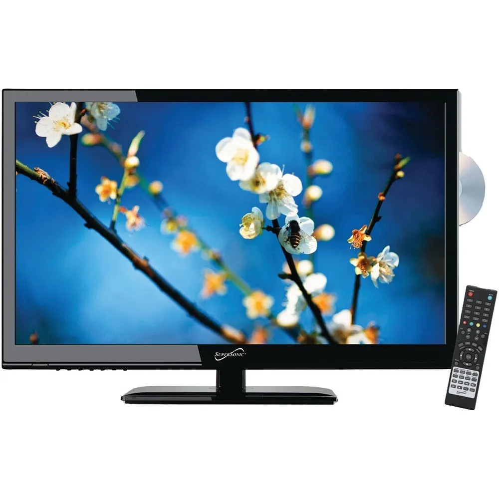 Supersonic SC-2412 23.6 1080p AC/DC LED TV/DVD Combination