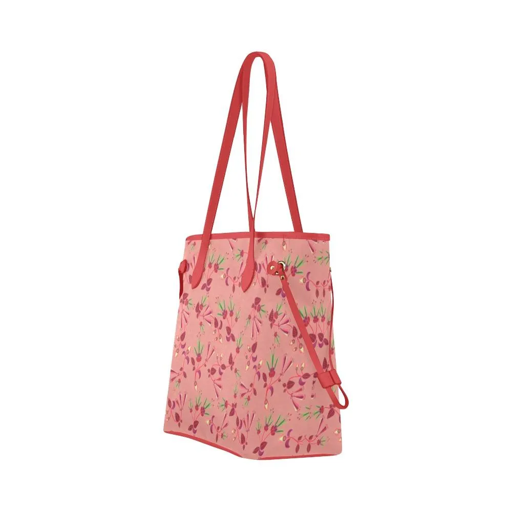 Swift Floral Peach Rouge Remix Clover Canvas Tote Bag