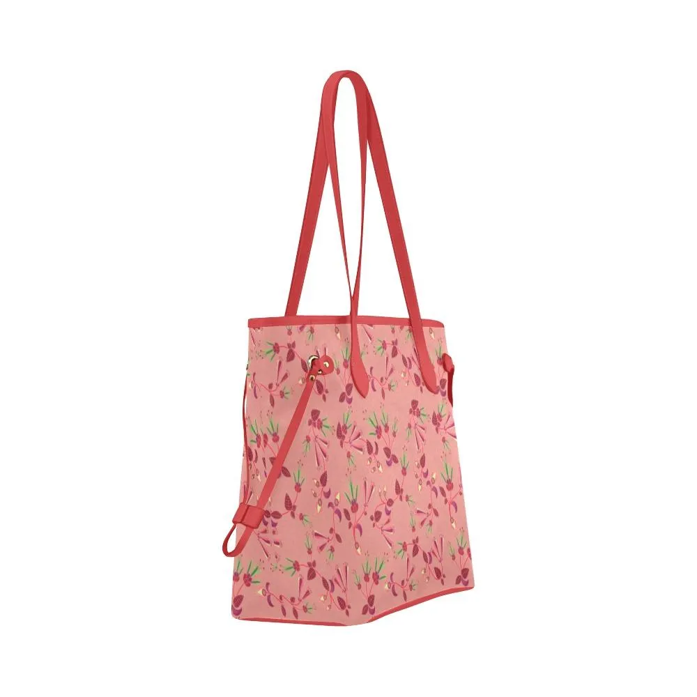 Swift Floral Peach Rouge Remix Clover Canvas Tote Bag