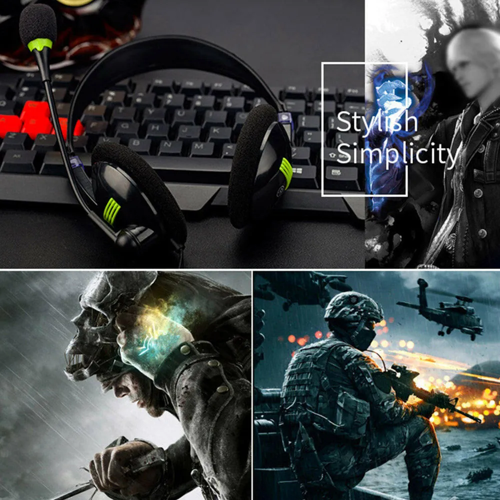 SY440MV 3.5mm Gaming Headset Head-mounted for Laptop Computer PC Earphone With Mic Wired Stereo Headphones