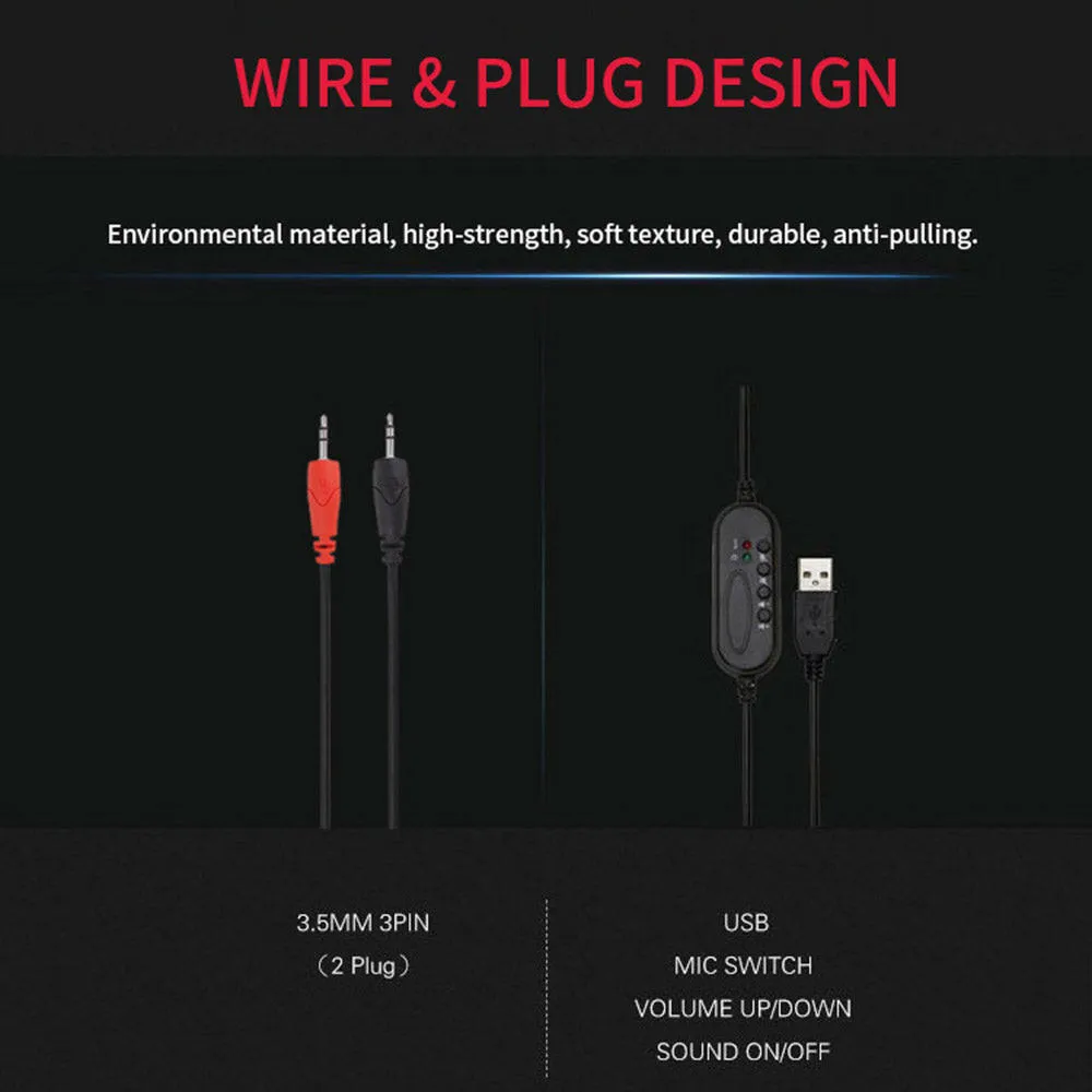 SY440MV 3.5mm Gaming Headset Head-mounted for Laptop Computer PC Earphone With Mic Wired Stereo Headphones