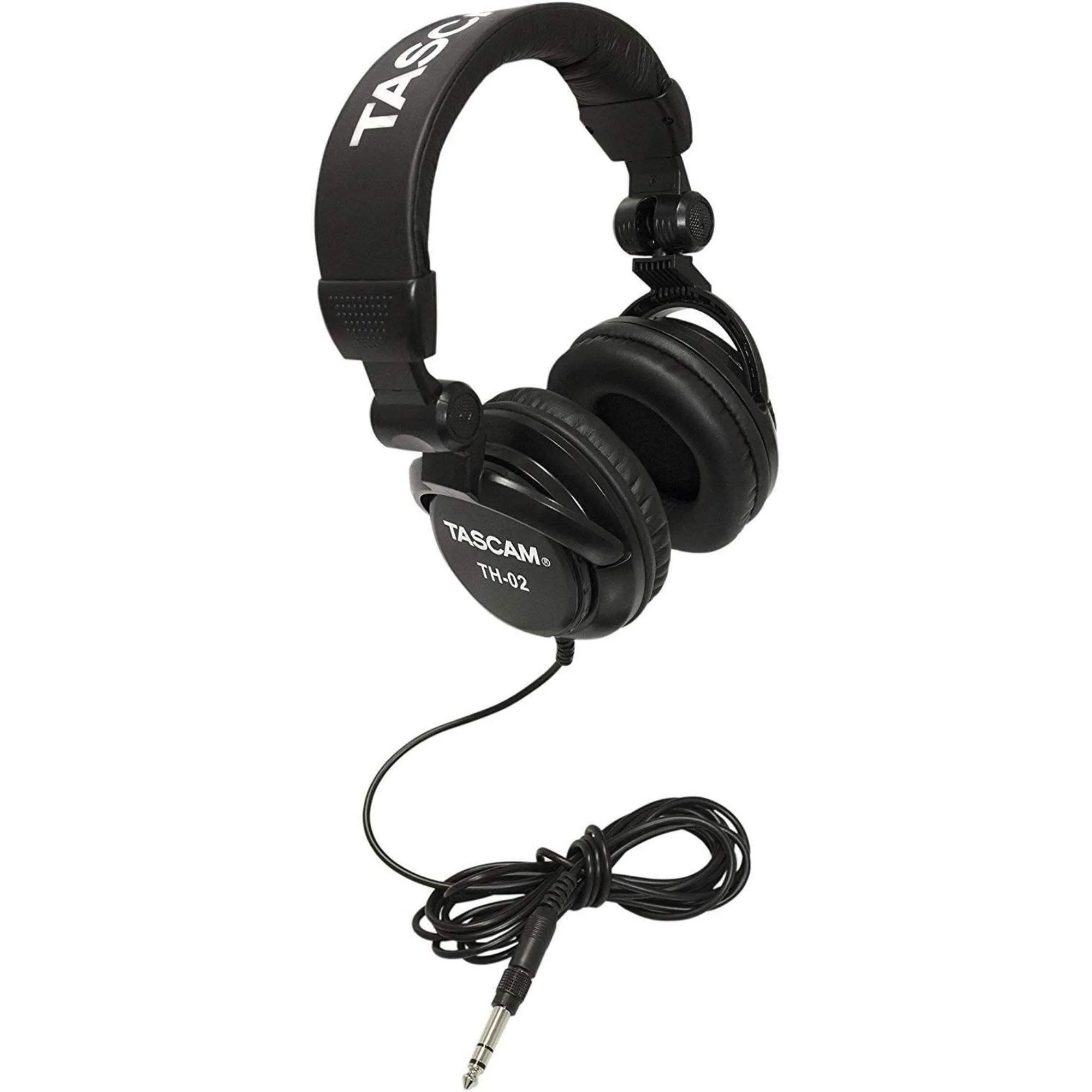 Tascam TH-02-B Closed Back Studio Headphones, Black