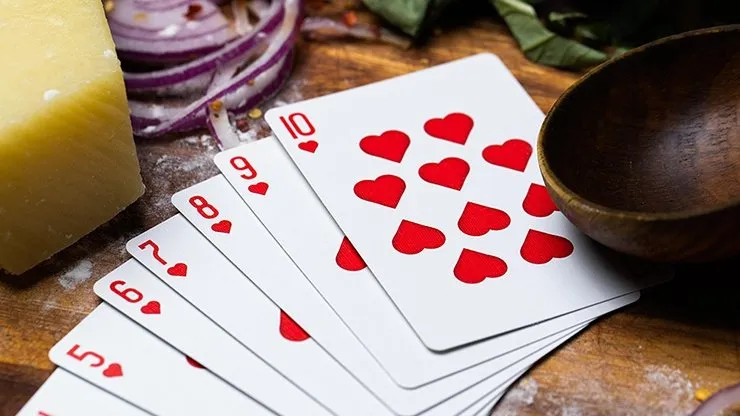 The Royal Pizza Palace Playing Cards Set by Riffle Shuffle