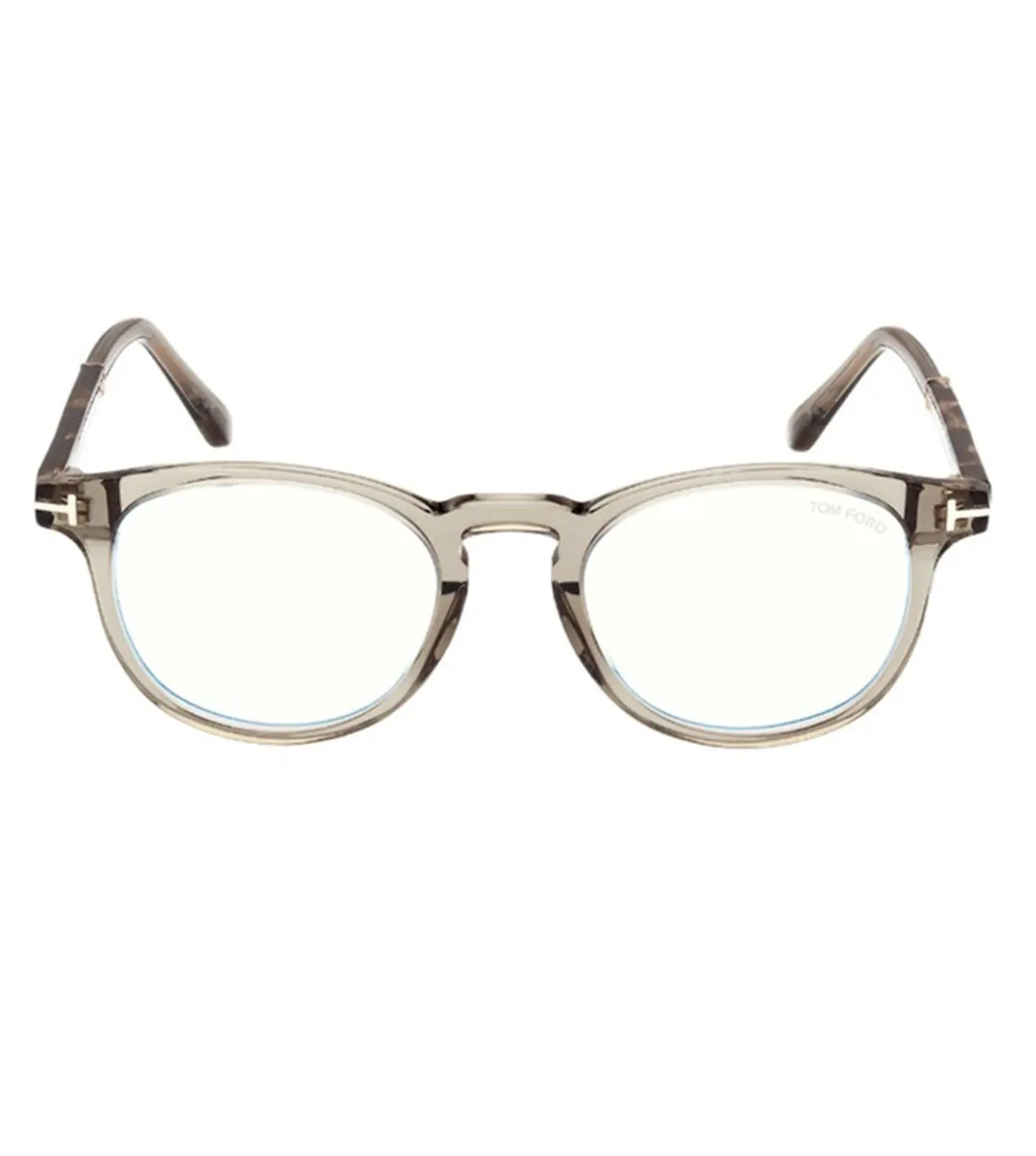 Tom Ford Unisex Transparent Saige Green Round Optical Frame