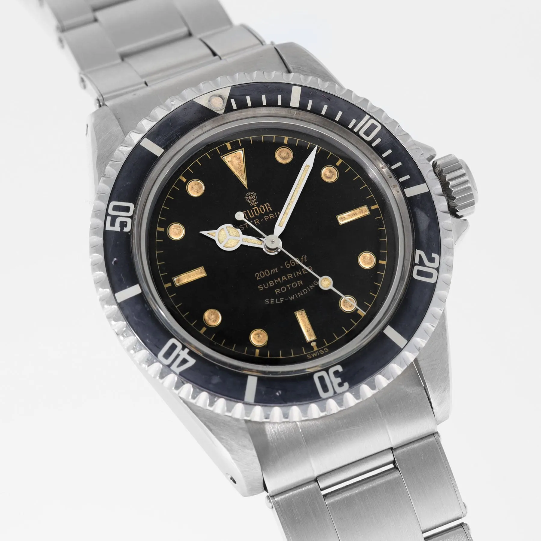 Tudor Submariner ref 7928 exclamation mark Chapter ring dial PCG case