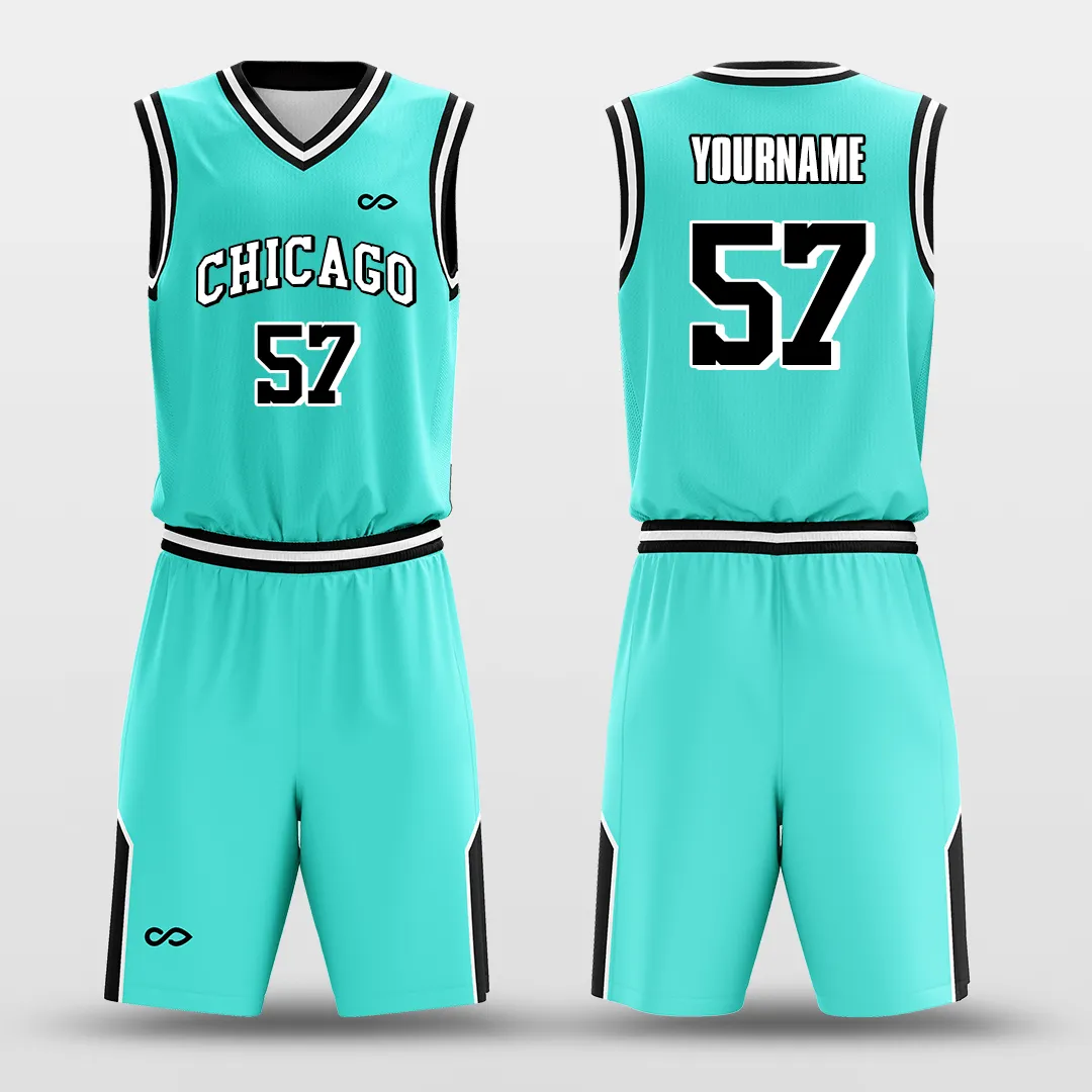 Turquoise - Customized Basketball Jersey Set Design