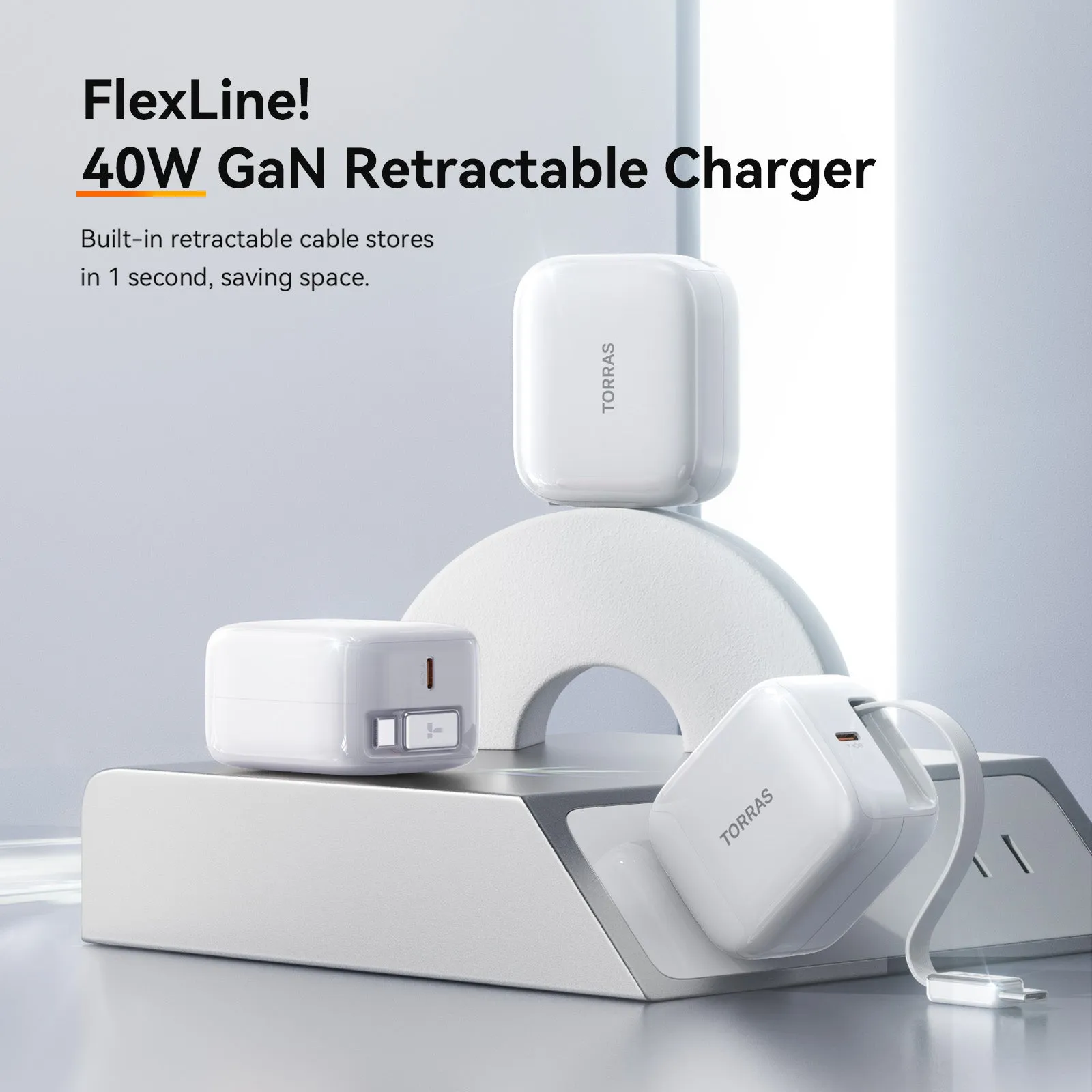 [US Only] FlexLine Retractable 40W Fast Charger