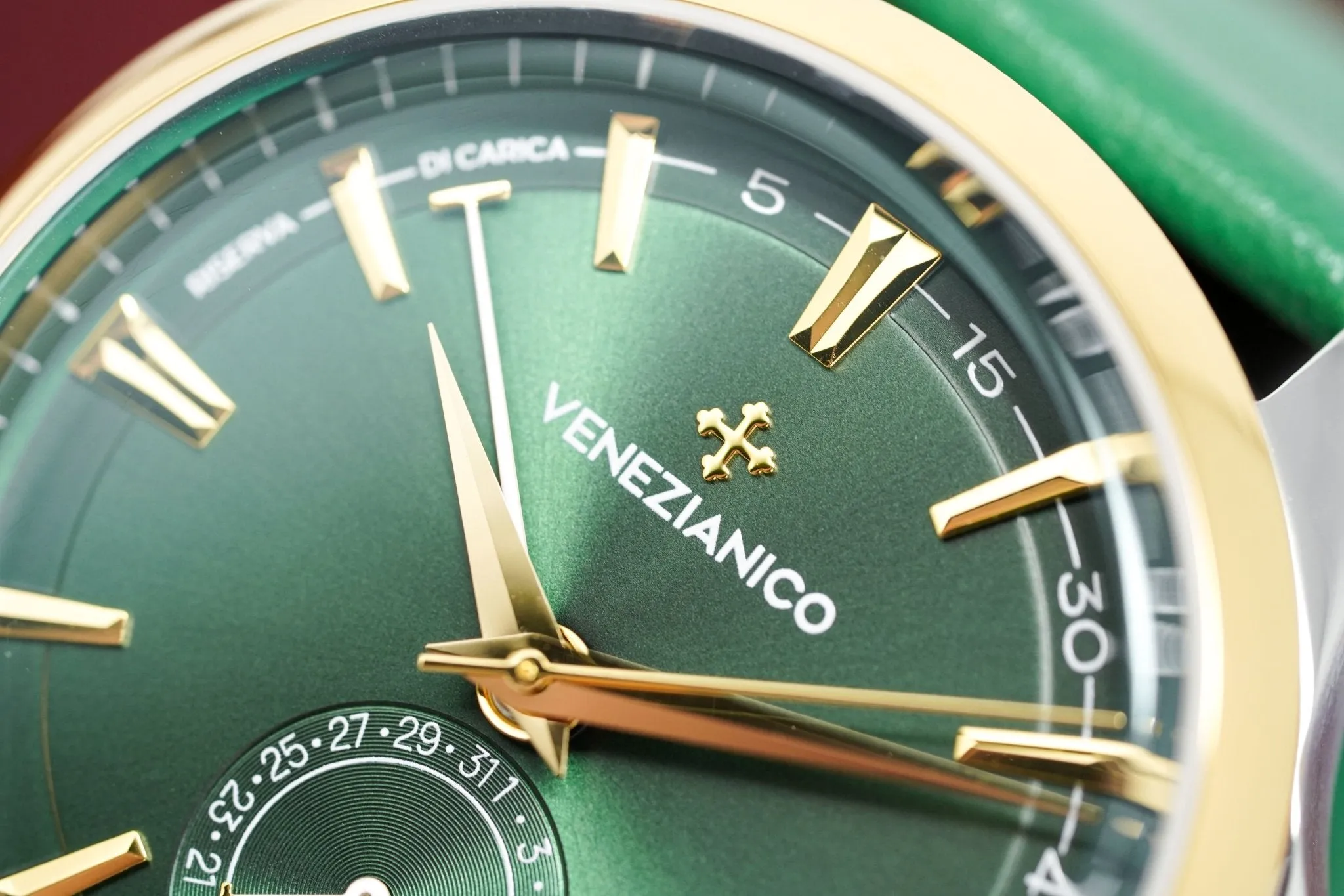 Venezianico Automatic Watch Redentore Riserva di Carica Green Leather 1321501