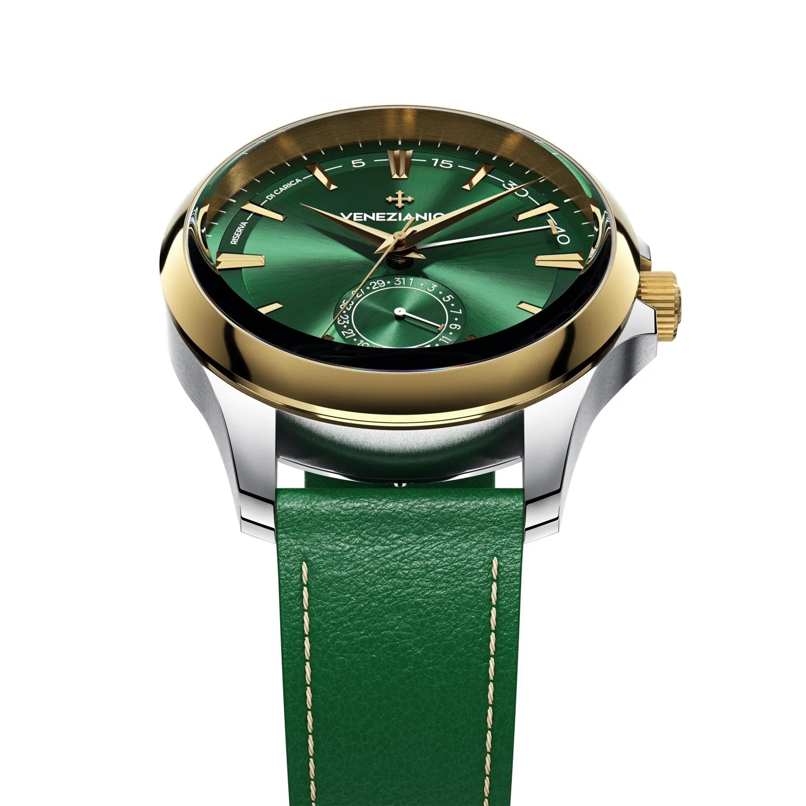 Venezianico Automatic Watch Redentore Riserva di Carica Green Leather 1321501