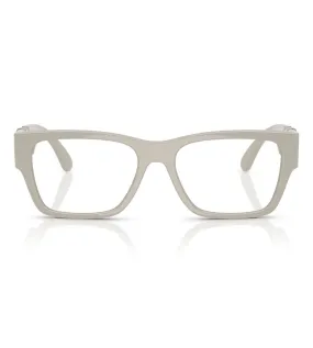 Versace Men's Light Grey Square Optical Frame