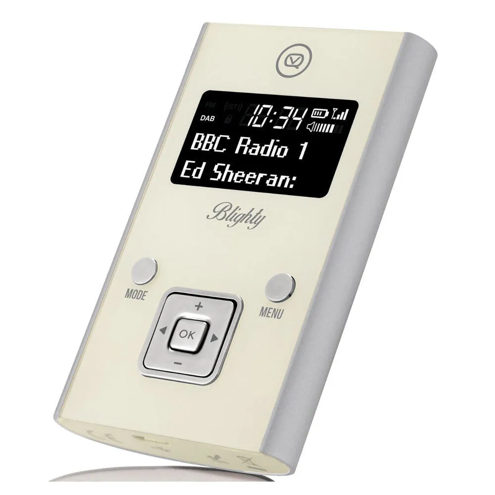 View Quest Blighty DAB  Pocket Digital FM Radio (Silver/Cream)