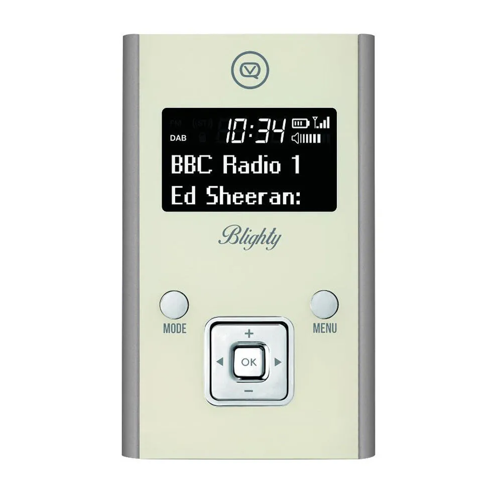 View Quest Blighty DAB  Pocket Digital FM Radio (Silver/Cream)