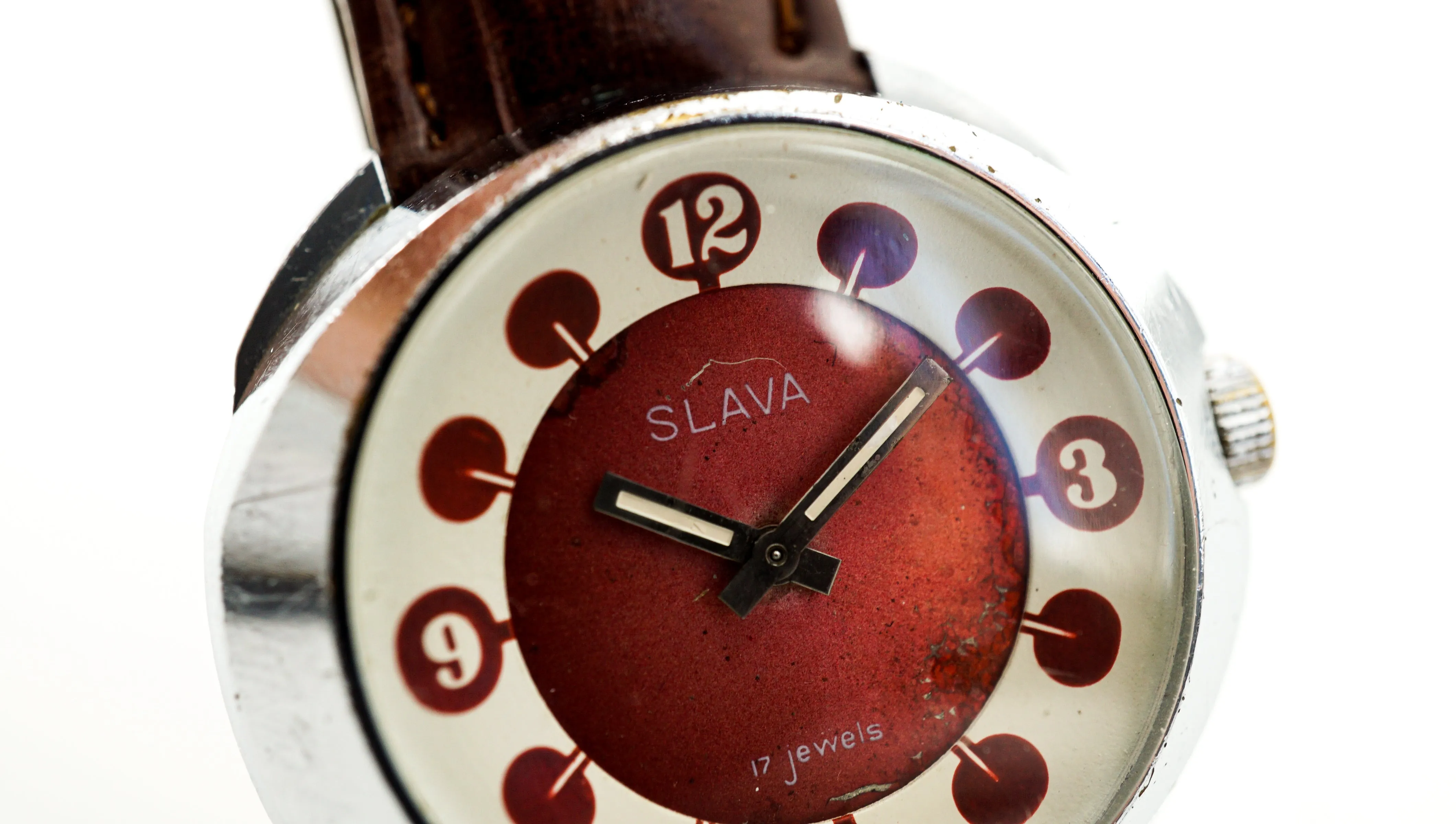 Vintage Soviet women's mechanical mini watch Slava 1600