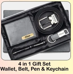 WALLET , BELT, PEN & KEYCHAIN SET