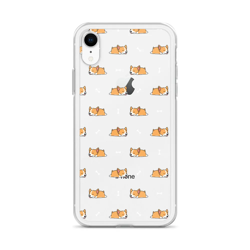 Welsh Corgi  iPhone 16 15 14 13 Clear Case, Dog Puppy Print Cute Gift Aesthetic iPhone 12 11 Pro Max Mini SE 2020 XS XR X 7 8 Cell Phone