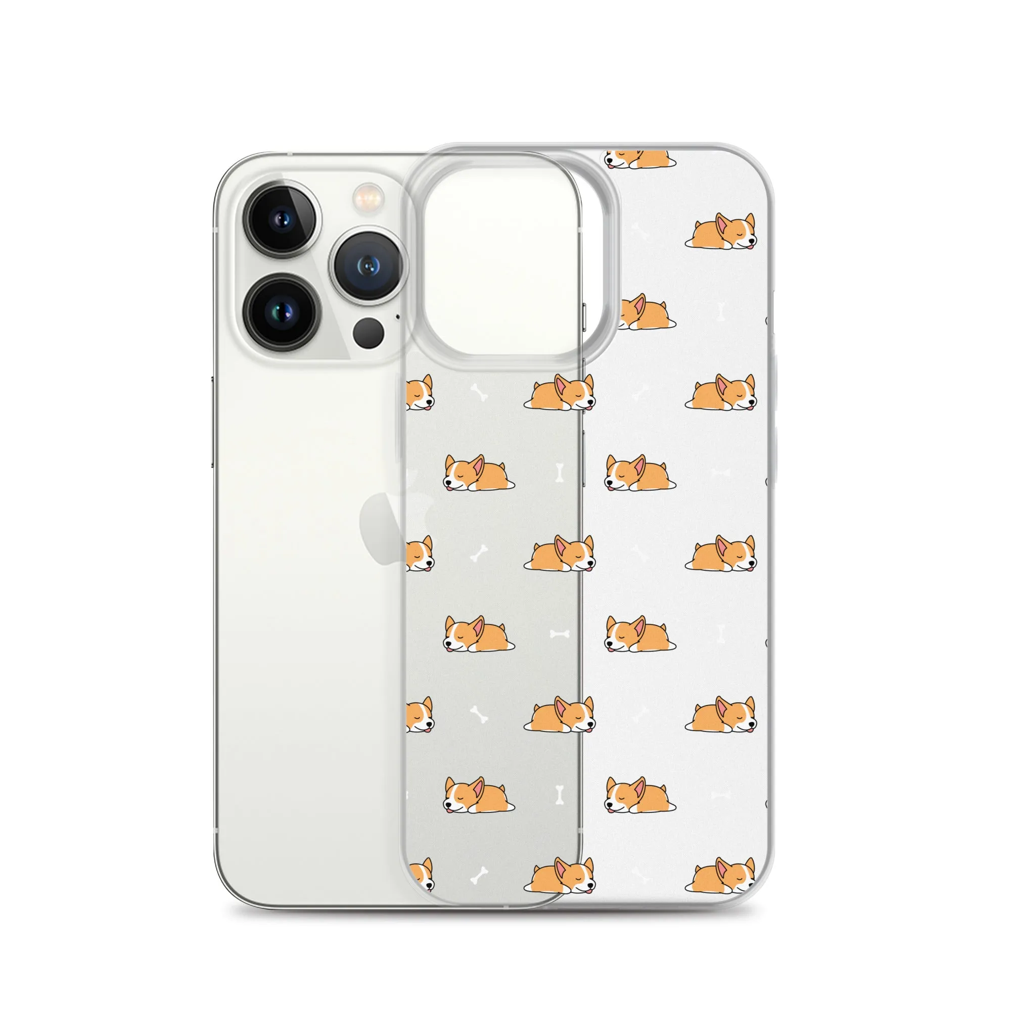 Welsh Corgi  iPhone 16 15 14 13 Clear Case, Dog Puppy Print Cute Gift Aesthetic iPhone 12 11 Pro Max Mini SE 2020 XS XR X 7 8 Cell Phone