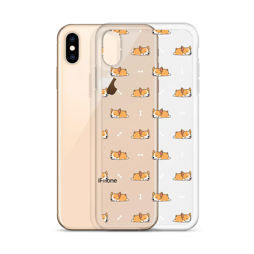 Welsh Corgi  iPhone 16 15 14 13 Clear Case, Dog Puppy Print Cute Gift Aesthetic iPhone 12 11 Pro Max Mini SE 2020 XS XR X 7 8 Cell Phone