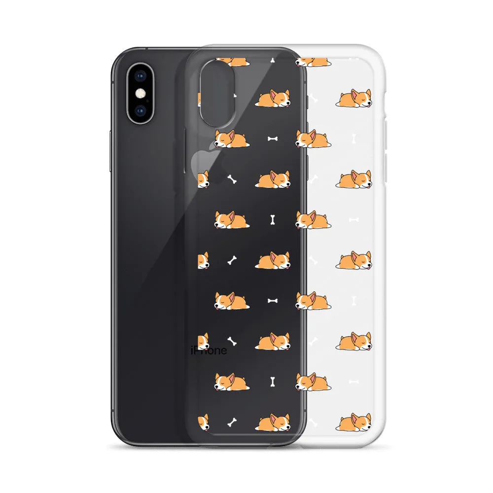 Welsh Corgi  iPhone 16 15 14 13 Clear Case, Dog Puppy Print Cute Gift Aesthetic iPhone 12 11 Pro Max Mini SE 2020 XS XR X 7 8 Cell Phone