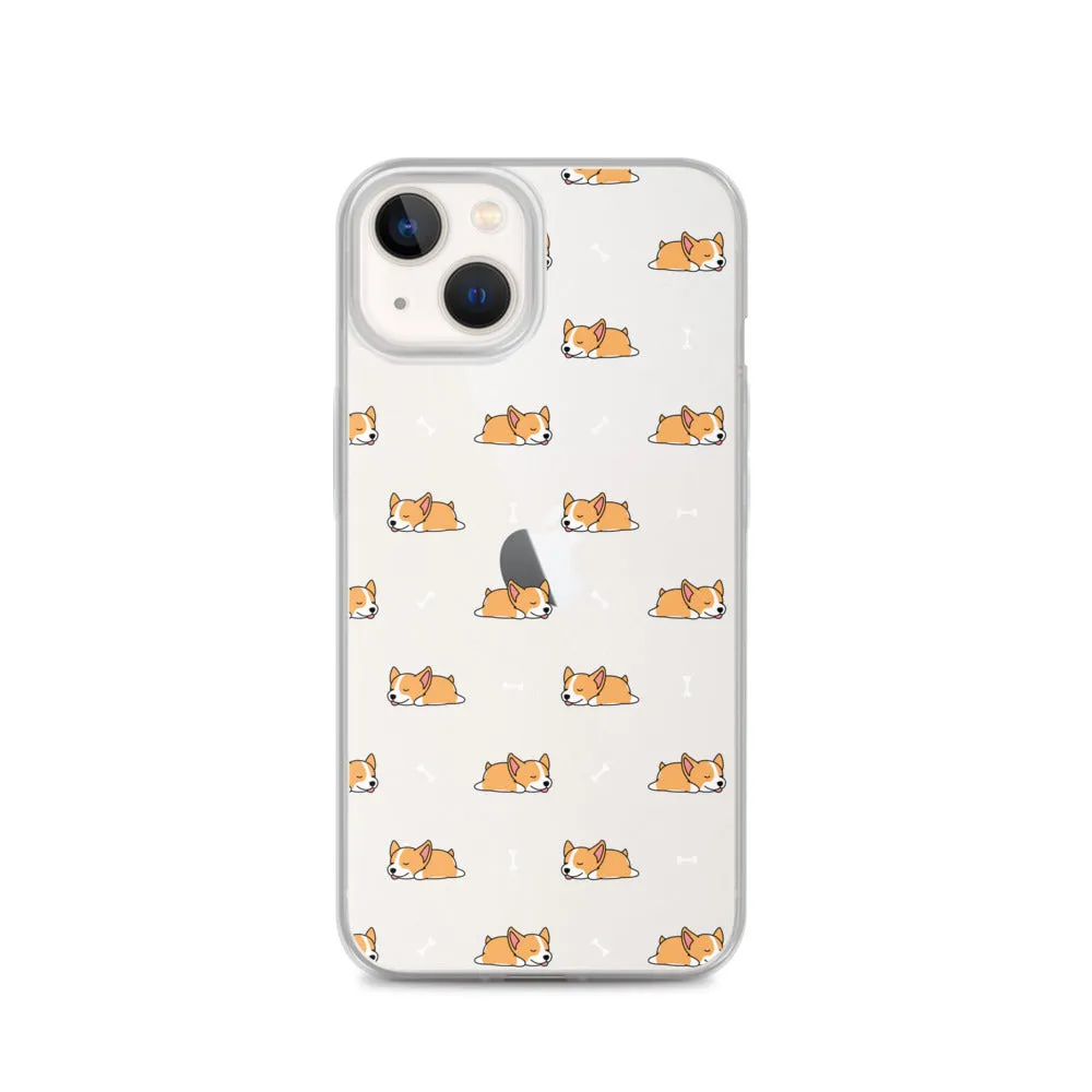 Welsh Corgi  iPhone 16 15 14 13 Clear Case, Dog Puppy Print Cute Gift Aesthetic iPhone 12 11 Pro Max Mini SE 2020 XS XR X 7 8 Cell Phone