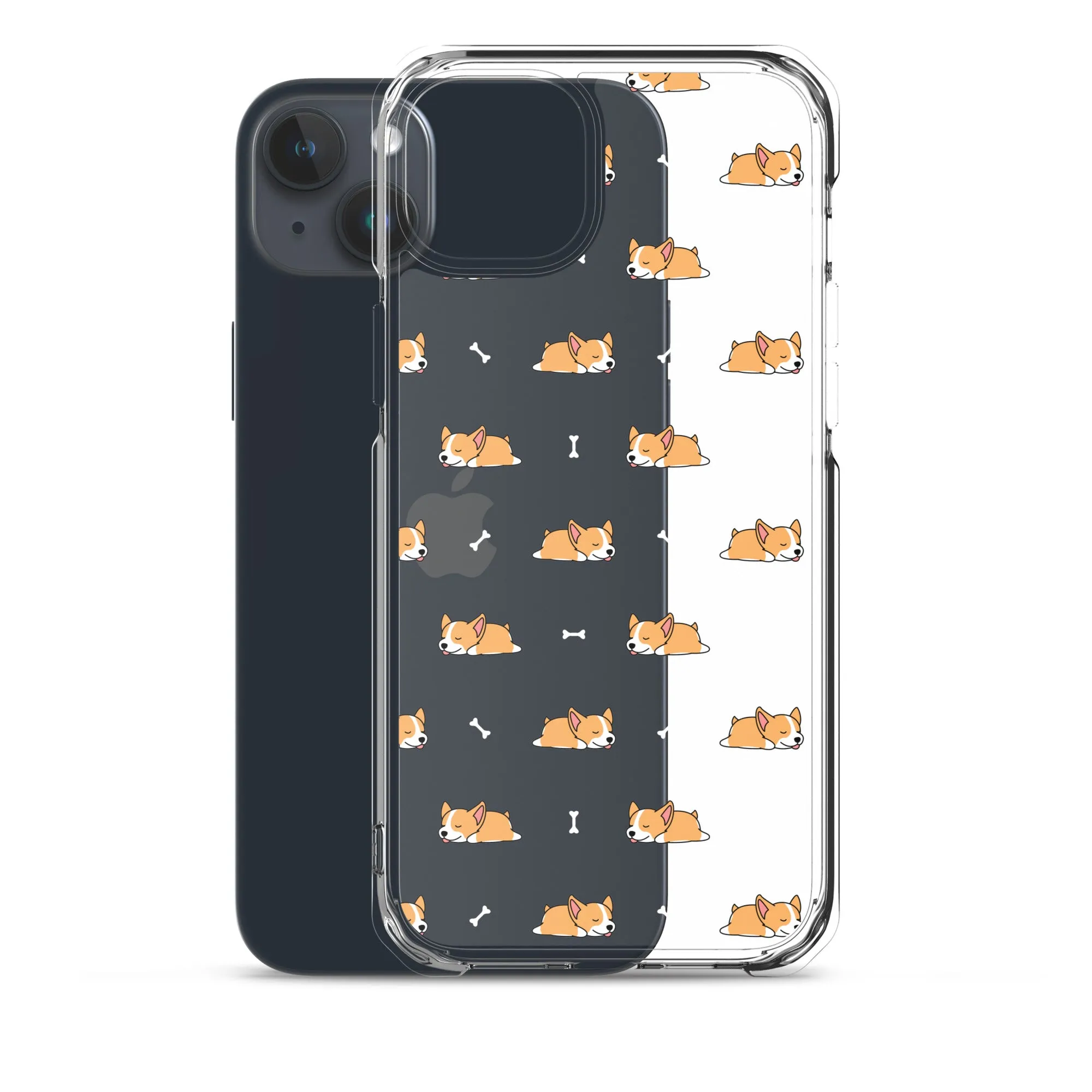 Welsh Corgi  iPhone 16 15 14 13 Clear Case, Dog Puppy Print Cute Gift Aesthetic iPhone 12 11 Pro Max Mini SE 2020 XS XR X 7 8 Cell Phone