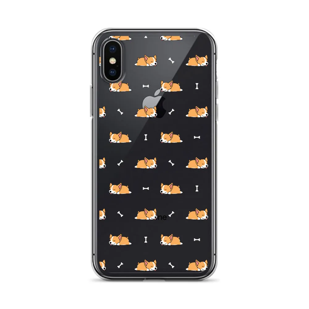 Welsh Corgi  iPhone 16 15 14 13 Clear Case, Dog Puppy Print Cute Gift Aesthetic iPhone 12 11 Pro Max Mini SE 2020 XS XR X 7 8 Cell Phone