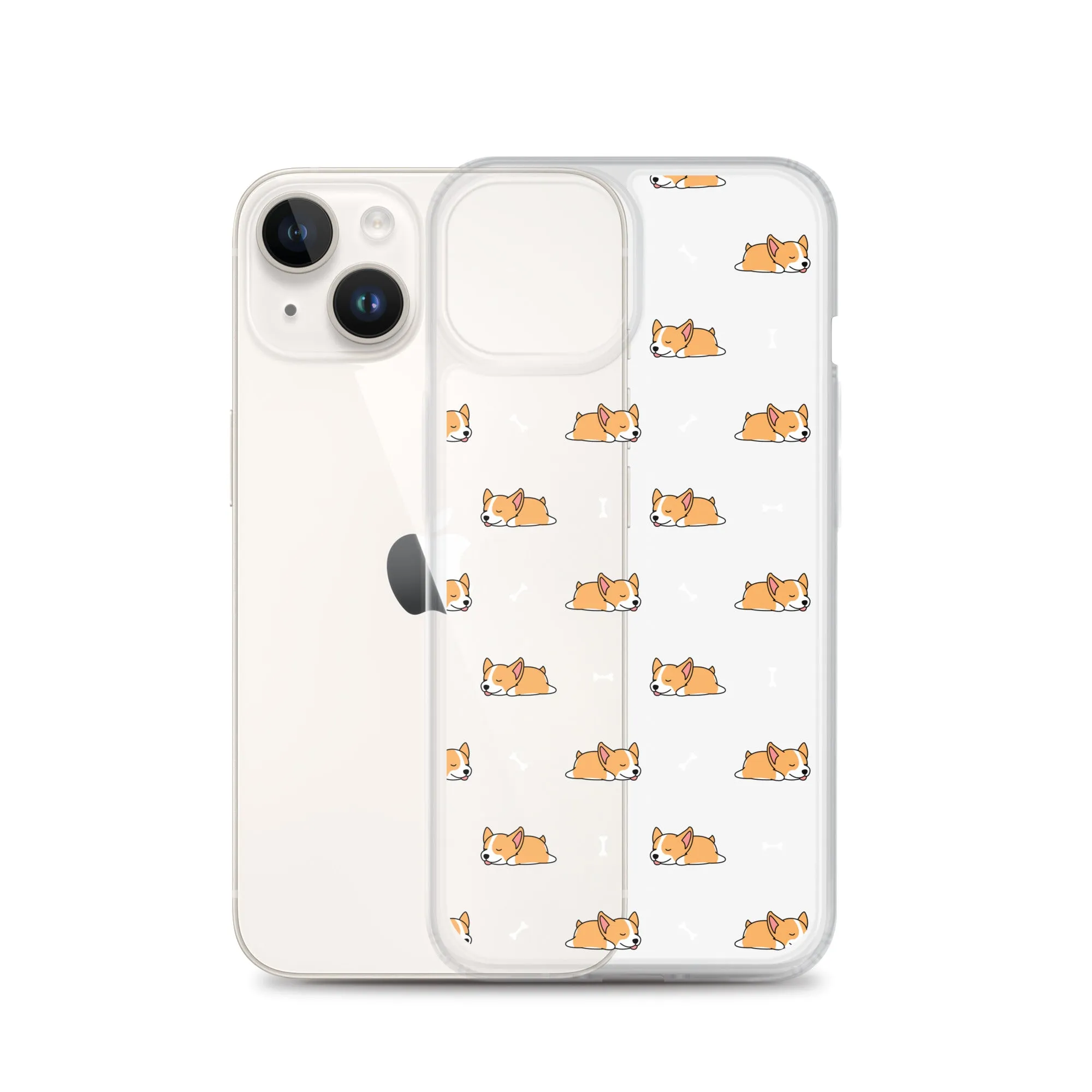 Welsh Corgi  iPhone 16 15 14 13 Clear Case, Dog Puppy Print Cute Gift Aesthetic iPhone 12 11 Pro Max Mini SE 2020 XS XR X 7 8 Cell Phone