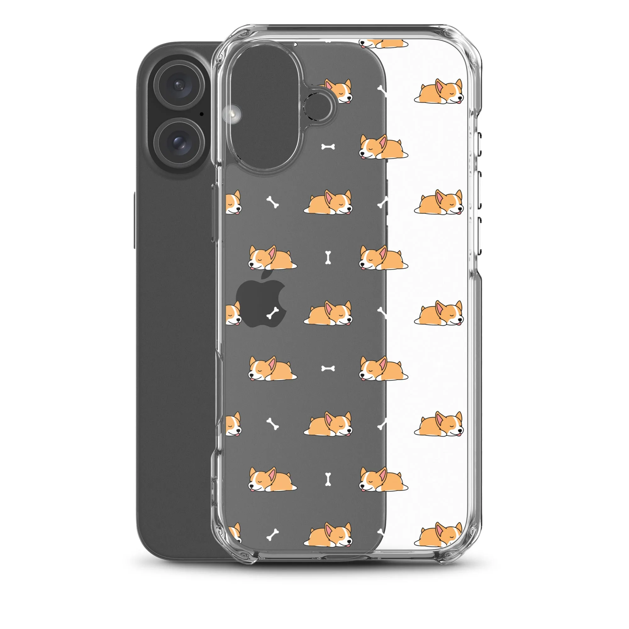 Welsh Corgi  iPhone 16 15 14 13 Clear Case, Dog Puppy Print Cute Gift Aesthetic iPhone 12 11 Pro Max Mini SE 2020 XS XR X 7 8 Cell Phone