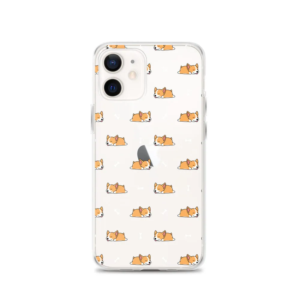 Welsh Corgi  iPhone 16 15 14 13 Clear Case, Dog Puppy Print Cute Gift Aesthetic iPhone 12 11 Pro Max Mini SE 2020 XS XR X 7 8 Cell Phone