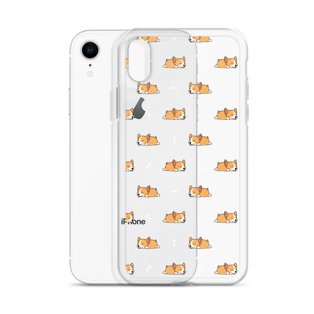 Welsh Corgi  iPhone 16 15 14 13 Clear Case, Dog Puppy Print Cute Gift Aesthetic iPhone 12 11 Pro Max Mini SE 2020 XS XR X 7 8 Cell Phone