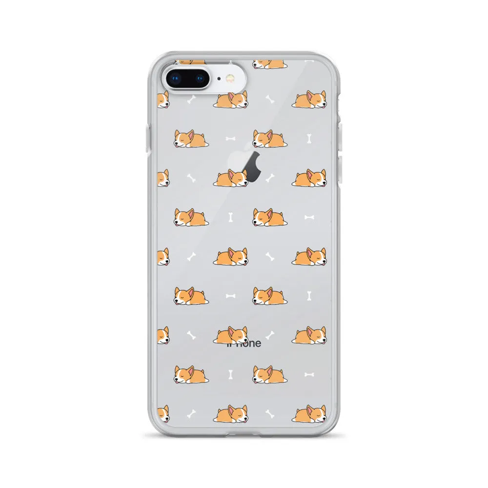 Welsh Corgi  iPhone 16 15 14 13 Clear Case, Dog Puppy Print Cute Gift Aesthetic iPhone 12 11 Pro Max Mini SE 2020 XS XR X 7 8 Cell Phone