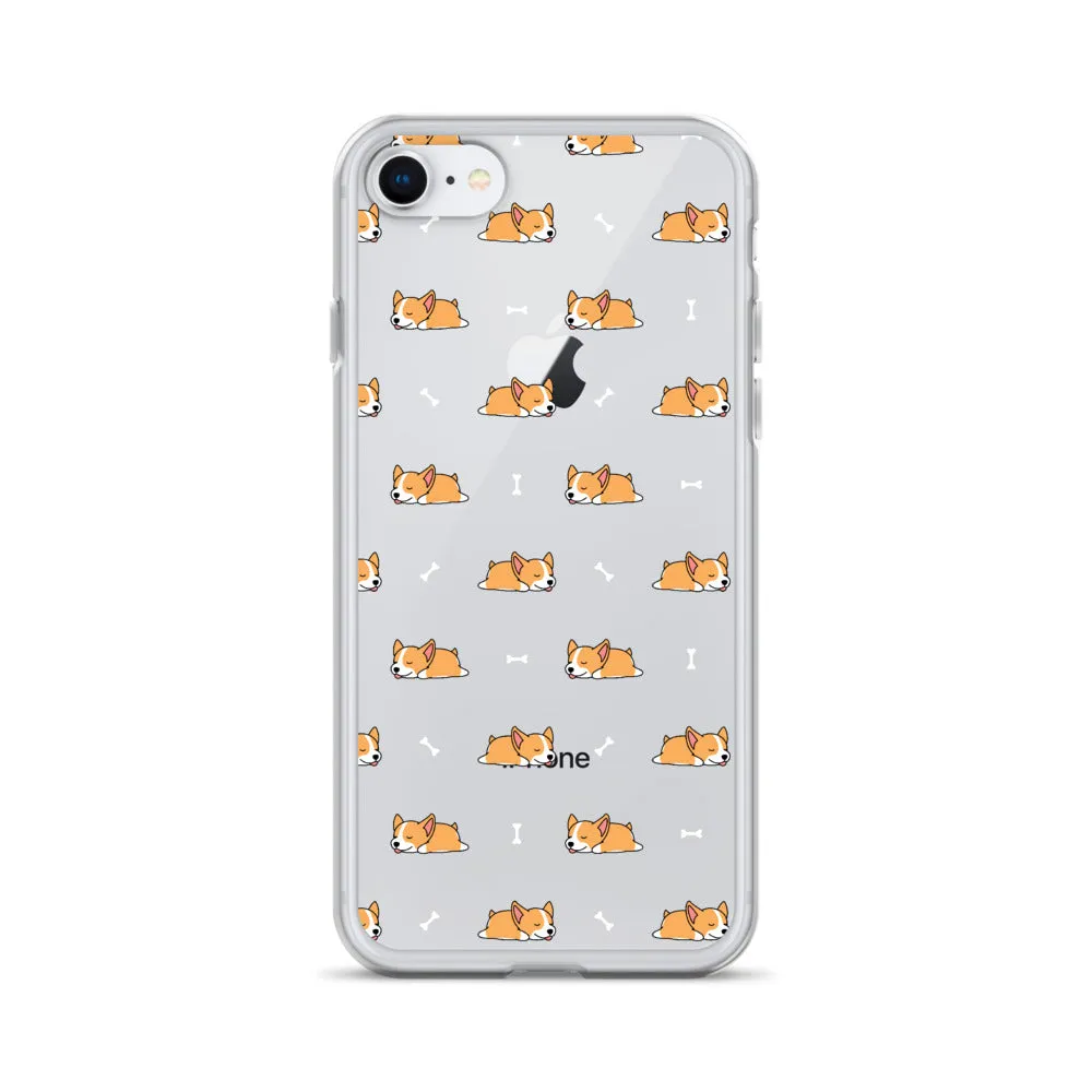 Welsh Corgi  iPhone 16 15 14 13 Clear Case, Dog Puppy Print Cute Gift Aesthetic iPhone 12 11 Pro Max Mini SE 2020 XS XR X 7 8 Cell Phone