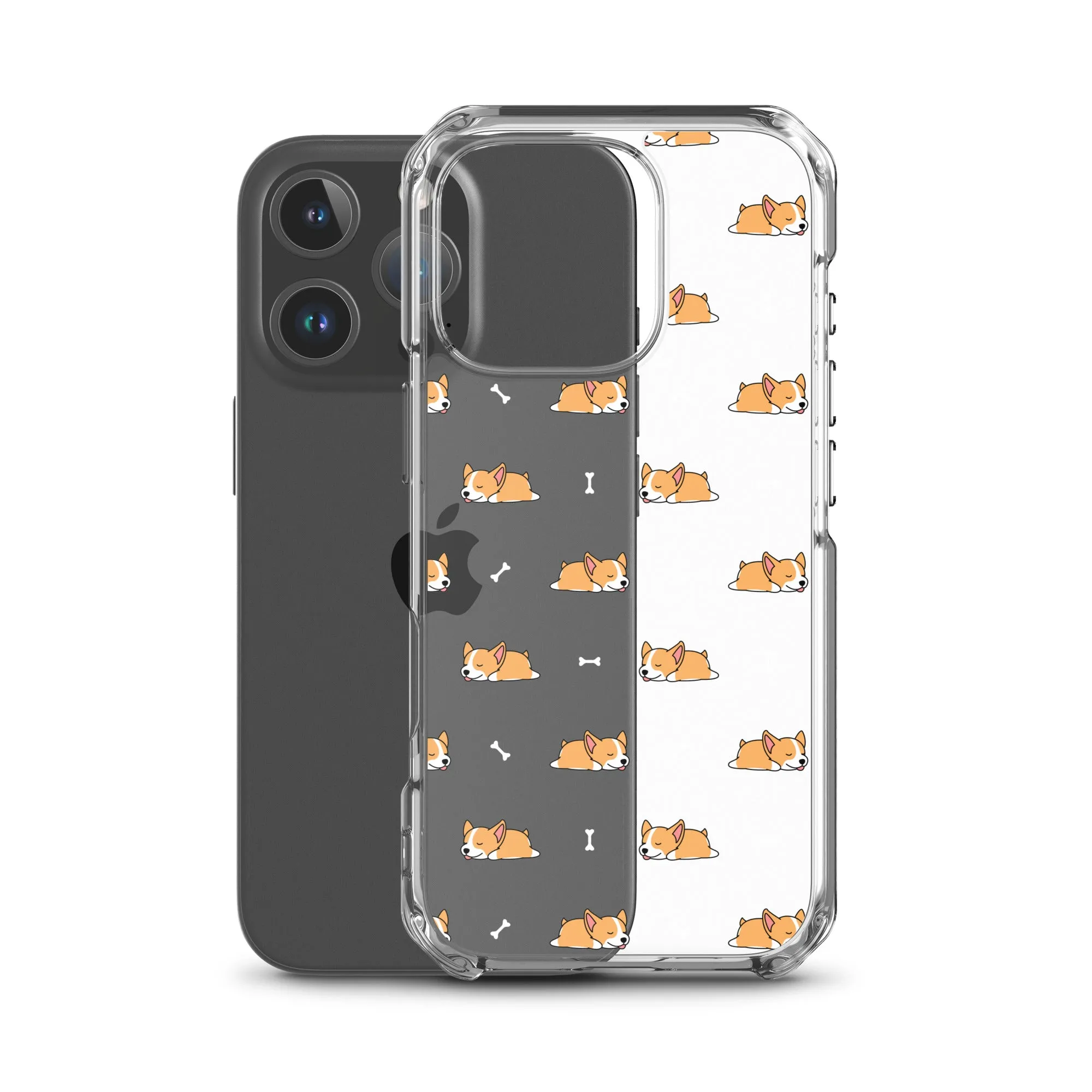 Welsh Corgi  iPhone 16 15 14 13 Clear Case, Dog Puppy Print Cute Gift Aesthetic iPhone 12 11 Pro Max Mini SE 2020 XS XR X 7 8 Cell Phone