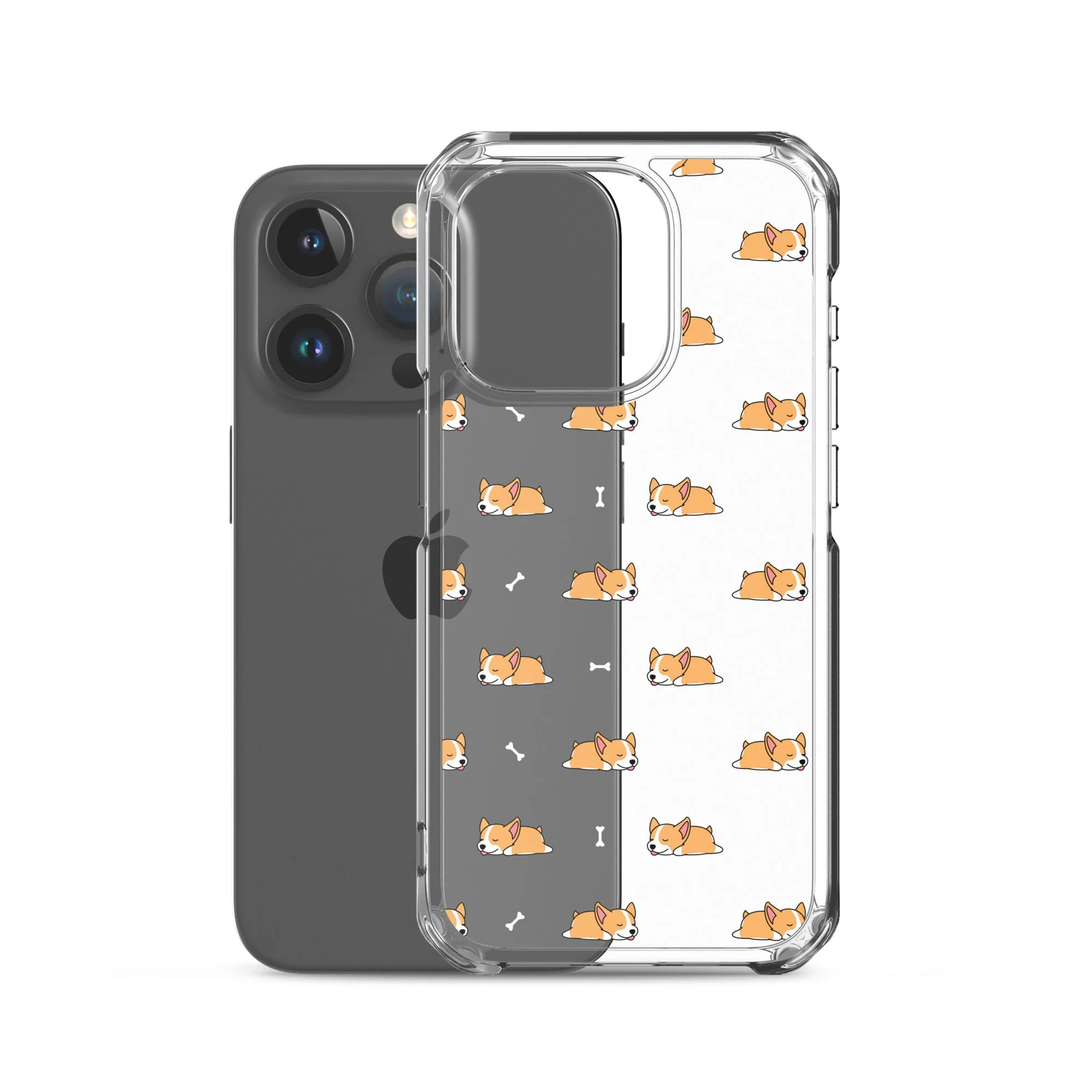 Welsh Corgi  iPhone 16 15 14 13 Clear Case, Dog Puppy Print Cute Gift Aesthetic iPhone 12 11 Pro Max Mini SE 2020 XS XR X 7 8 Cell Phone