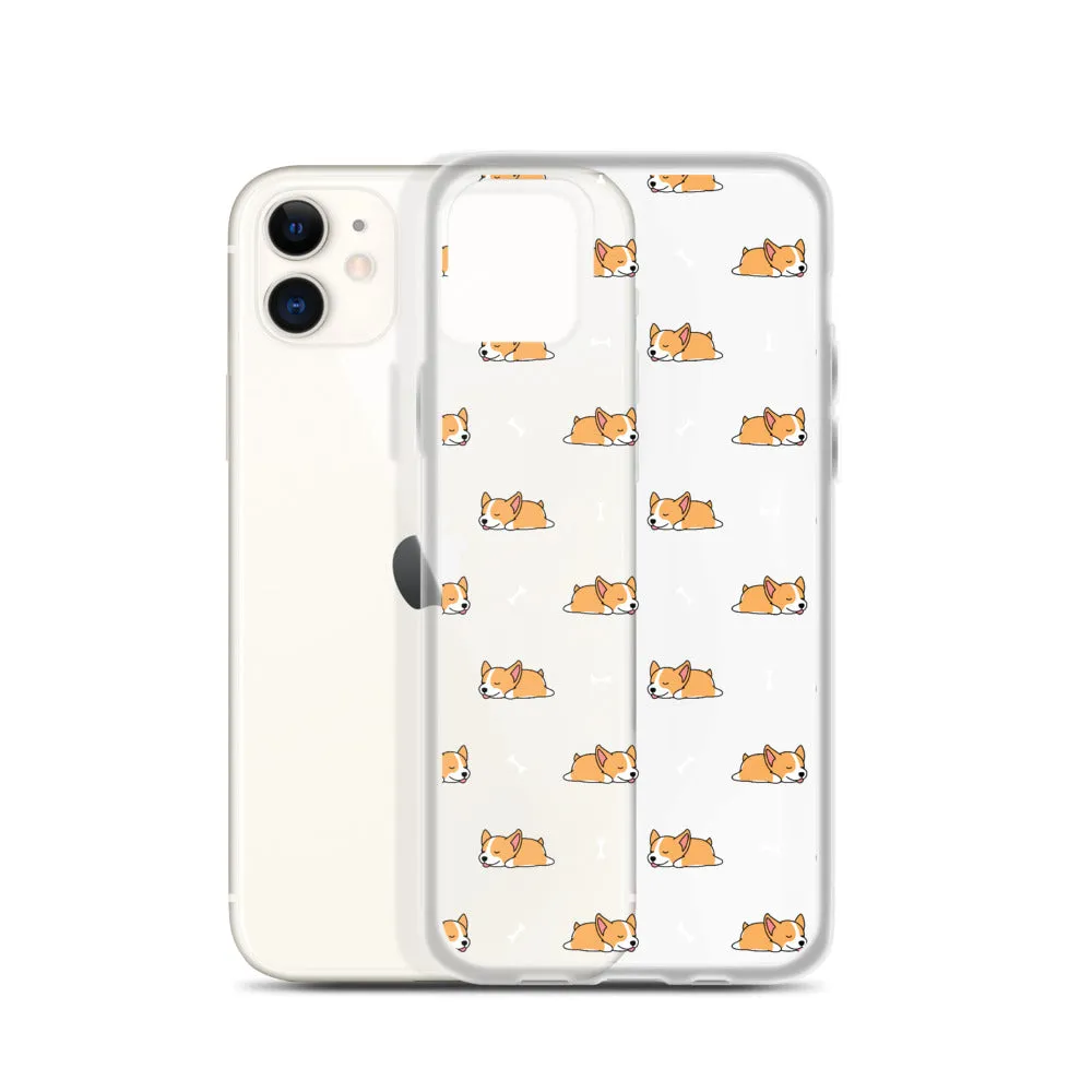 Welsh Corgi  iPhone 16 15 14 13 Clear Case, Dog Puppy Print Cute Gift Aesthetic iPhone 12 11 Pro Max Mini SE 2020 XS XR X 7 8 Cell Phone