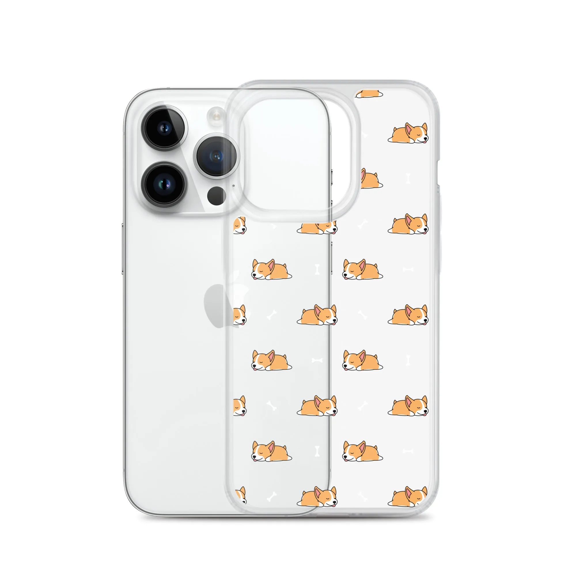 Welsh Corgi  iPhone 16 15 14 13 Clear Case, Dog Puppy Print Cute Gift Aesthetic iPhone 12 11 Pro Max Mini SE 2020 XS XR X 7 8 Cell Phone